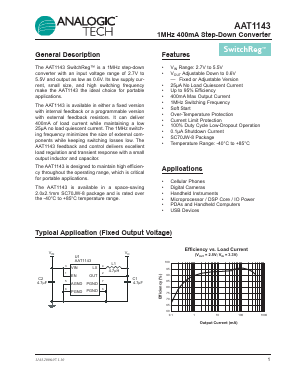 AAT1143IJS-1.8-T1 Datasheet PDF Advanced Analogic Technologies