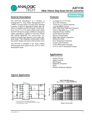 AAT1156 Datasheet PDF Advanced Analogic Technologies