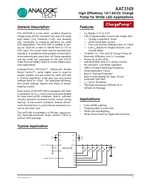 AAT3169 Datasheet PDF Advanced Analogic Technologies