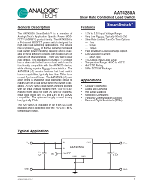 AAT4280 Datasheet PDF Advanced Analogic Technologies