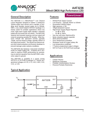 AAT3236 Datasheet PDF Advanced Analogic Technologies