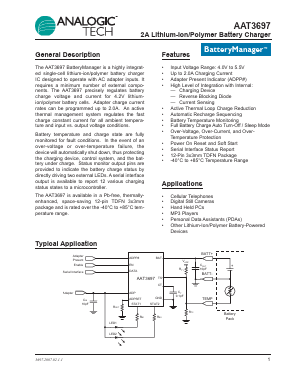 AAT3697IWP-4.2-T1 Datasheet PDF Advanced Analogic Technologies
