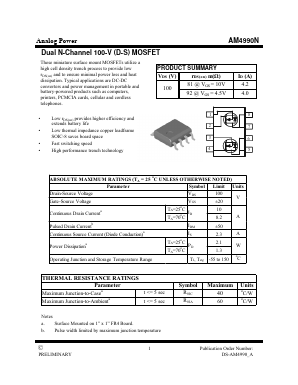 AM4990N Datasheet PDF Analog Power