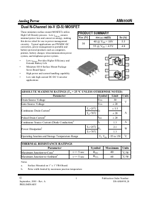 AM6930N Datasheet PDF Analog Power