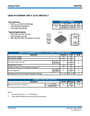 AM4970N Datasheet PDF Analog Power