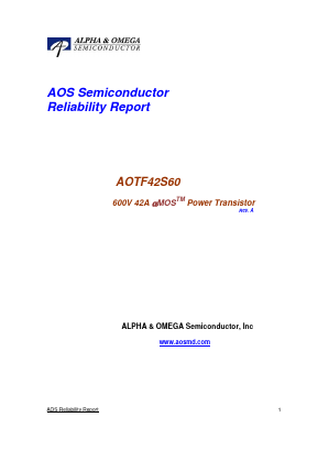 AOTTF42S60L Datasheet PDF Alpha and Omega Semiconductor