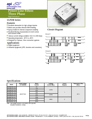 13-PDB-050-12-B Datasheet PDF API Technologies Corp