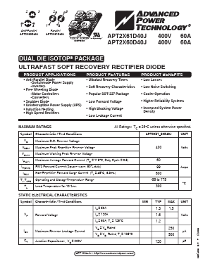 APT2X61D40J Datasheet PDF Advanced Power Technology 