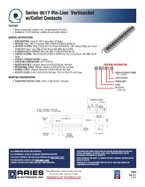 13009 Datasheet PDF Aries Electronics, Inc.