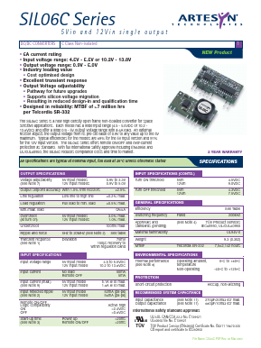 SIL06C-05SADJ-V Datasheet PDF Artesyn Technologies