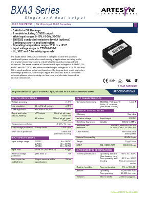 BXA3-48S05 Datasheet PDF Artesyn Technologies