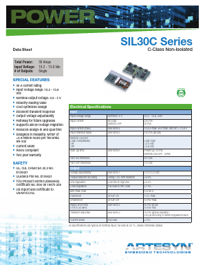 SIL30C Datasheet PDF Artesyn Technologies