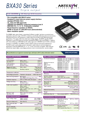 BXA30-24T05-15 Datasheet PDF Artesyn Technologies