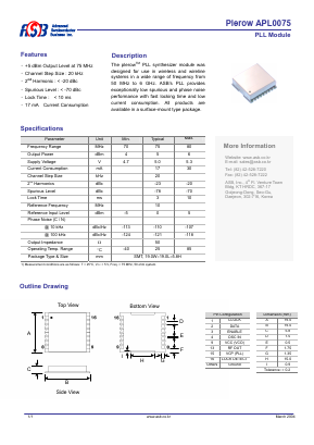 APL0075 Datasheet PDF ASB Inc