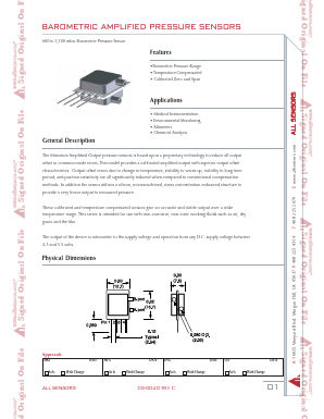 BARO-A-4V--MINI-PRIME Datasheet PDF All Sensors Corporation