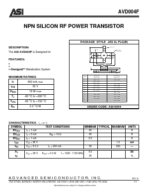 AVD004 Datasheet PDF Advanced Semiconductor