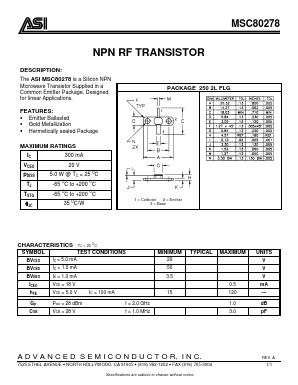 MSC80278 Datasheet PDF Advanced Semiconductor
