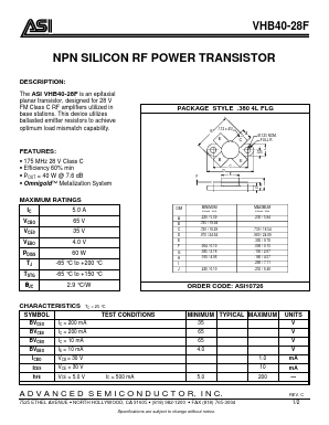 ASI10726 Datasheet PDF Advanced Semiconductor