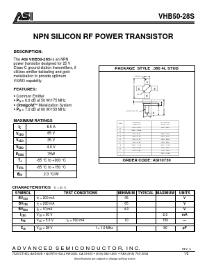 ASI10730 Datasheet PDF Advanced Semiconductor