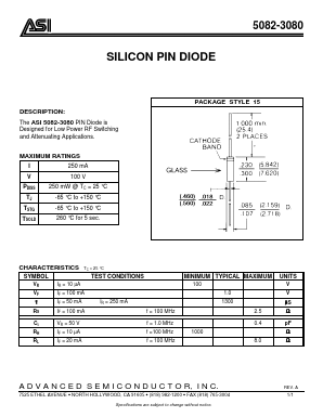 5082-3080 Datasheet PDF Advanced Semiconductor