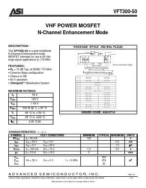 ASI10710 Datasheet PDF Advanced Semiconductor