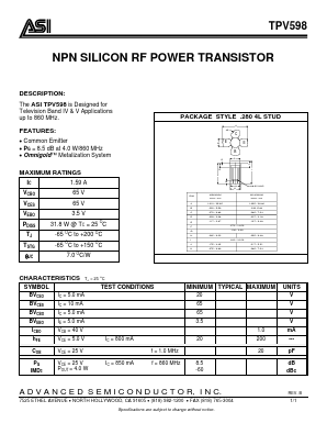 TPV598 Datasheet PDF Advanced Semiconductor