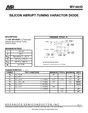 MV1863D Datasheet PDF Advanced Semiconductor