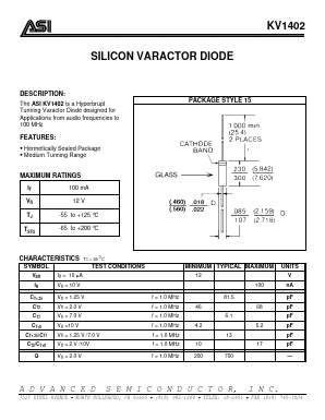 KV1402 Datasheet PDF Advanced Semiconductor