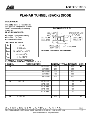 ASTD-4050-820 Datasheet PDF Advanced Semiconductor