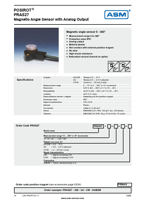 PRAS27-30-L1-CW-KAB2M Datasheet PDF ASM GmbH