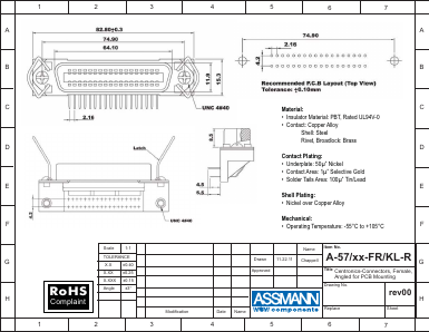 A-57-XX-FR-KL-R Datasheet PDF Assmann Electronics Inc.