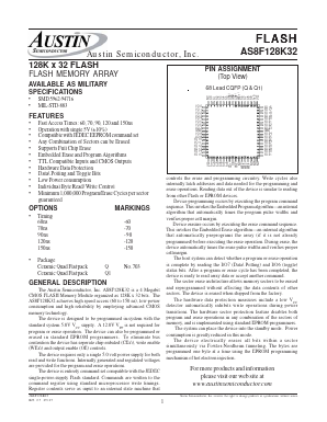 AS8F128K32Q1-120/883C Datasheet PDF Austin Semiconductor