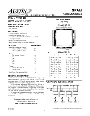AS8SLC128K32P-25L/IT Datasheet PDF Austin Semiconductor