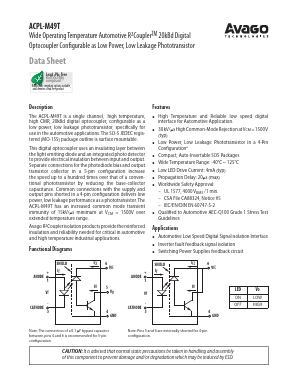 ACPL-M49T Datasheet PDF Avago Technologies