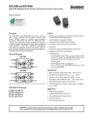 ACPL-P480-560E Datasheet PDF Avago Technologies