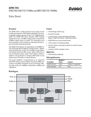 ACPM-7392-BLK Datasheet PDF Avago Technologies