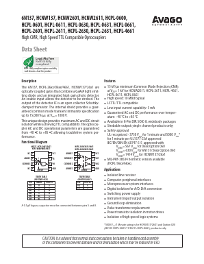 HCPL-0600-000E Datasheet PDF Avago Technologies