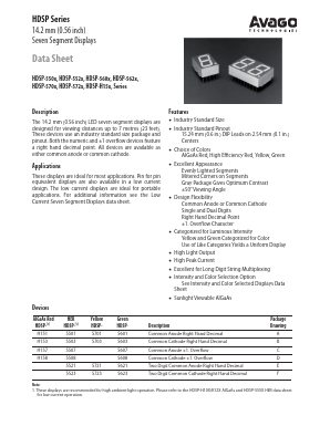 HDSP-5703 Datasheet PDF Avago Technologies
