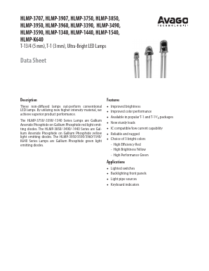 HLMP-1340 Datasheet PDF Avago Technologies