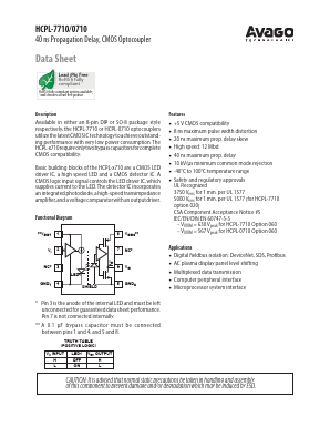 HCPL-7710-520E Datasheet PDF Avago Technologies