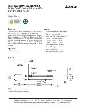 HLMP-HG63-Y30ZZ Datasheet PDF Avago Technologies