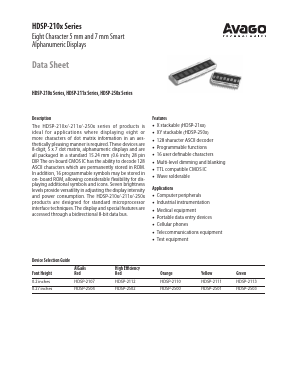 HDSP-2500 Datasheet PDF Avago Technologies