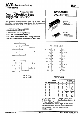 DV74ACT109 Datasheet PDF AVG Semiconductors=>HITEK
