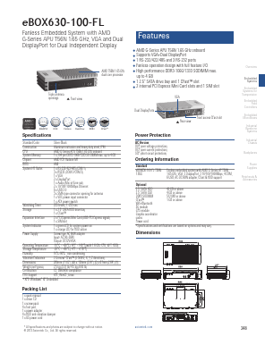 EBOX630-100-FL Datasheet PDF Axiomtek Co., Ltd.