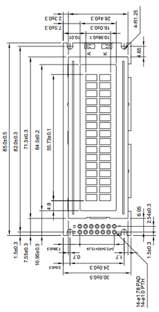 ACM1602M-FEFH-T Datasheet PDF AZ Displays