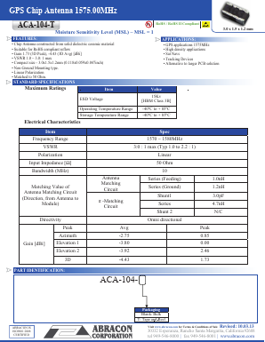 ACA-104-T Datasheet PDF Abracon Corporation