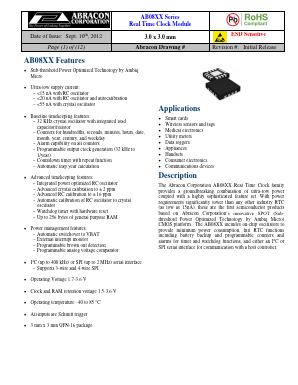 AB08XX Datasheet PDF Abracon Corporation