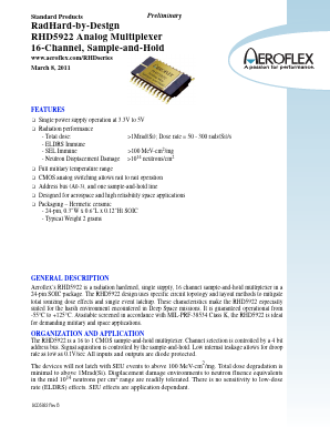 RHD5922-S Datasheet PDF Aeroflex Corporation