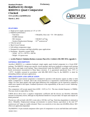 RHD5911-201-1S Datasheet PDF Aeroflex Corporation