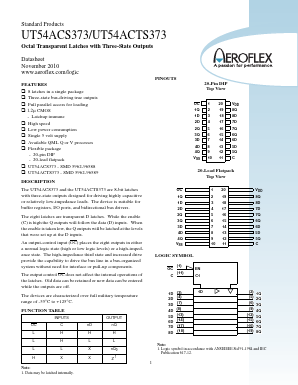 5962G9658801QCX Datasheet PDF Aeroflex Corporation
